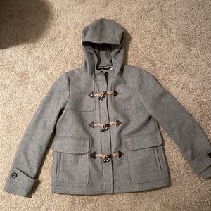 J. Crew hooded Toggle Peacoat